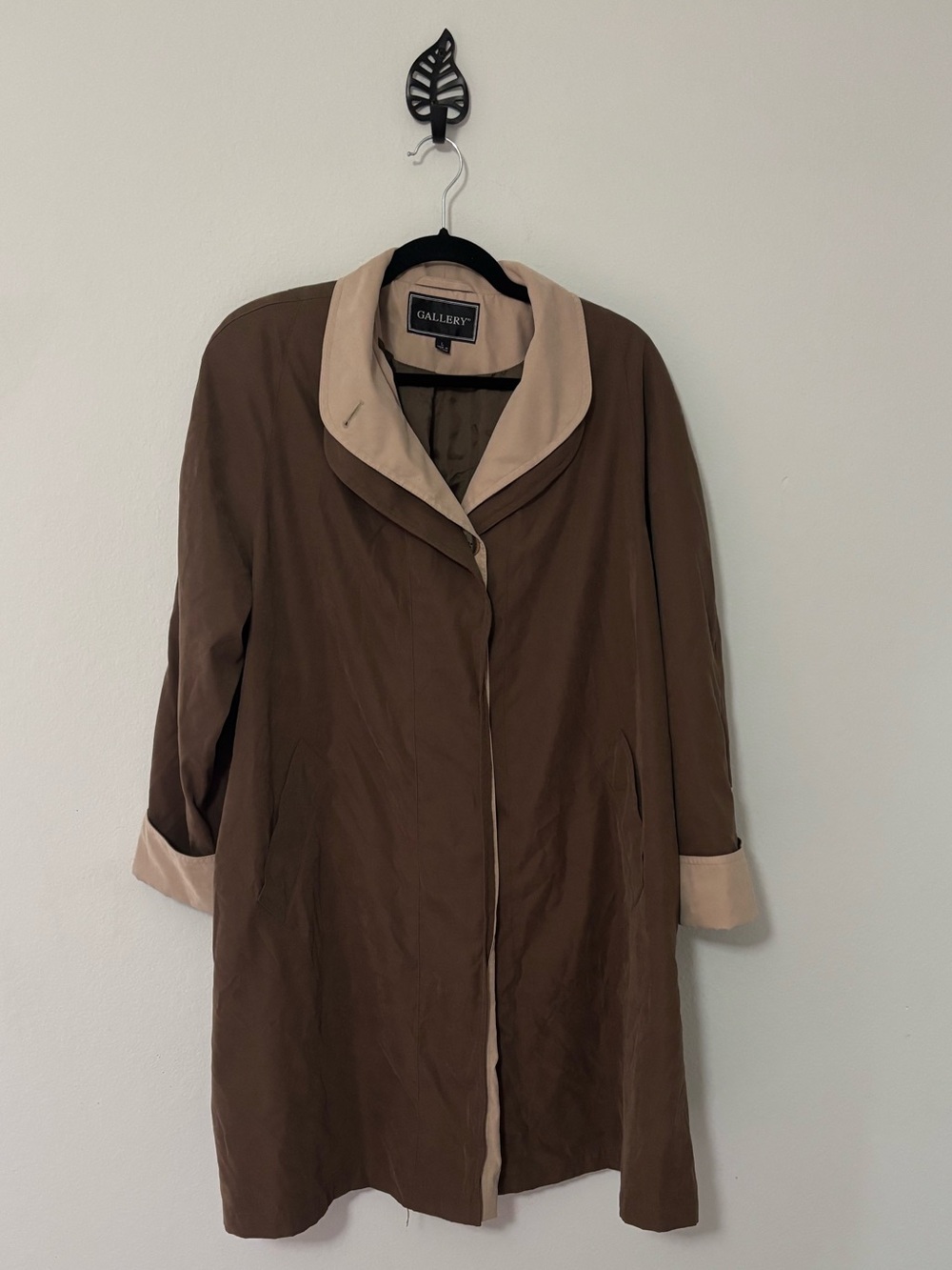 Vintage Gallery Colorblock Trench Coat Sz L